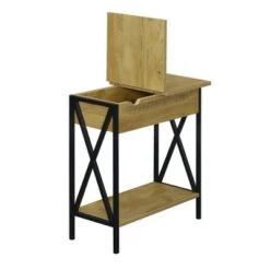 Best reviews of 😍 Tucson Flip Top End Table with Charging Station and Shelf English Oak/Black - Breighton Home ⭐ -End And Side Tables shop unnamed file 6662