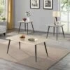 Flash Sale ⭐ 3pc Huntman Metal Legs Coffee Table Set - HOMES: Inside + Out Natural 🔥 -End And Side Tables shop unnamed file 667