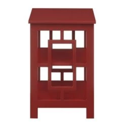 Coupon 🔥 Town Square End Table with Shelves Cranberry Red - Breighton Home 🌟 -End And Side Tables shop unnamed file 6687
