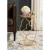 Cheapest ✔️ Ira Round Gold Leaf End Table - Gold/Glass - Safavieh 😀