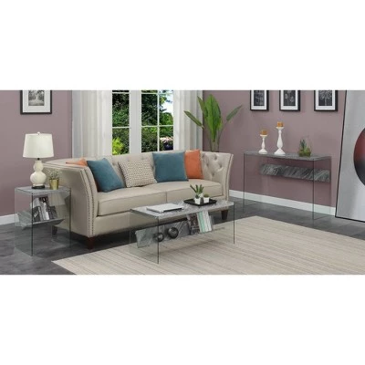 Buy β Soho End Table with Shelf Gray Faux Marble - Breighton Home π 4 Buy β Soho End Table with Shelf Gray Faux Marble - Breighton Home π - Image 2