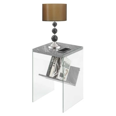 Buy β Soho End Table with Shelf Gray Faux Marble - Breighton Home π 5 Buy β Soho End Table with Shelf Gray Faux Marble - Breighton Home π - Image 3