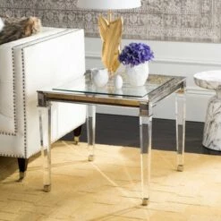 Flash Sale 🔥 Charleston Acrylic End Table - Silver - Safavieh 🥰 -End And Side Tables shop unnamed file 6748