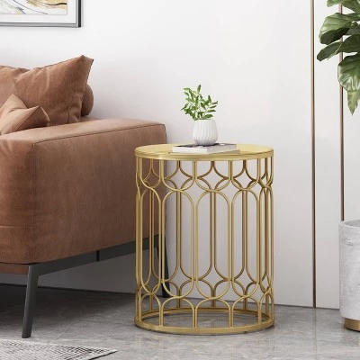 New β Biljon Modern Glam End Table Champagne Gold - Christopher Knight Home π 3 New β Biljon Modern Glam End Table Champagne Gold - Christopher Knight Home π