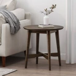 Promo π€© Behrens Mid-Century Modern Wood End Table - Christopher Knight Home Walnut π