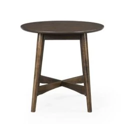 Promo 🤩 Behrens Mid-Century Modern Wood End Table - Christopher Knight Home Walnut 🎉 -End And Side Tables shop unnamed file 6767