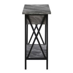 Cheap 🤩 Tucson Flip Top End Table with Charging Station and Shelf Gray Faux Marble/Black - Breighton Home ❤️ -End And Side Tables shop unnamed file 6775