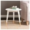 Top 10 👏 Southern Enterprises Alden Round Side Table Glossy - White - Aiden Lane ⌛