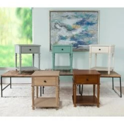 Buy 🧨 Miele Side Table - Powell Company White 🥰 -End And Side Tables shop unnamed file 6799