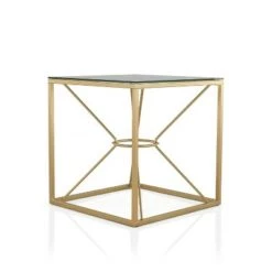 Wholesale ✔️ 2pc Techna Glass Top Coffee and End Table Set Gold 🧥 Coating/Clear - HOMES: Inside + Out 😀