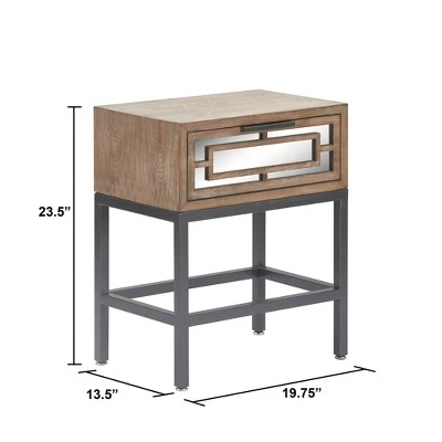 Outlet β Hayworth Mirrored Side Table Gray - Finch π 7 Outlet β Hayworth Mirrored Side Table Gray - Finch π - Image 5