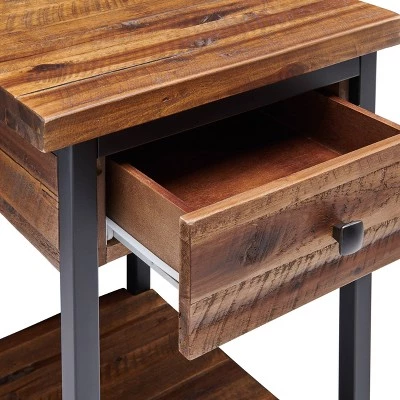 Best deal π Claremont Rustic Wood Coffee Table and End Table Set with Drawer White - Alaterre Furniture π 5 Best deal π Claremont Rustic Wood Coffee Table and End Table Set with Drawer White - Alaterre Furniture π - Image 3