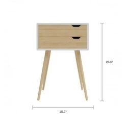 Cheapest 🌟 Blythe 2 Drawer Pocket Side Table White - Jamesdar 🎉 -End And Side Tables shop unnamed file 6891