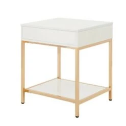 Promo 👍 Alios Side Table Gold - OSP Home Furnishings 🤩