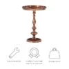 Deals 😀 Zilma Pedestal Side Table - Powell Company Antiqued Copper 👏