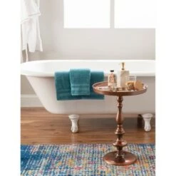 Deals 😀 Zilma Pedestal Side Table - Powell Company Antiqued Copper 👏 -End And Side Tables shop unnamed file 6911