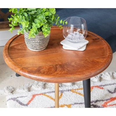Promo 𧨠Larue Side Table Brown - Powell Company π₯° 6 Promo 𧨠Larue Side Table Brown - Powell Company π₯° - Image 4