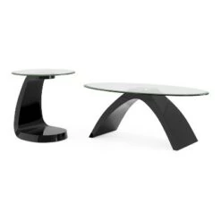 Budget 👏 2pc Gummerton Glass Top Coffee and End Table Set - miBasics White 😀 -End And Side Tables shop unnamed file 695