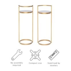 Promo π Kleier Side Table Gold - Powell Company π