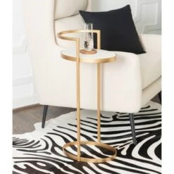 Promo 👏 Kleier Side Table Gold - Powell Company 😍 -End And Side Tables shop unnamed file 6959