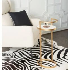 Promo 👏 Kleier Side Table Gold - Powell Company 😍 -End And Side Tables shop unnamed file 6960