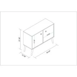 New 🔥 Set of 2 Avesta Double Side Table - Manhattan Comfort White 😀 -End And Side Tables shop unnamed file 6991