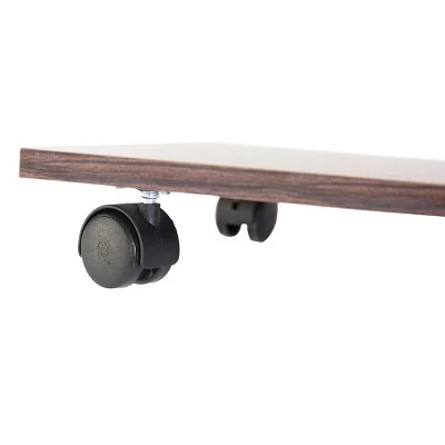 Deals ❤️ Basicwise Modern Sofa Side Table with Shelves and Casters, Brown ✨ 6 Deals ❤️ Basicwise Modern Sofa Side Table with Shelves and Casters, Brown ✨ - Image 4