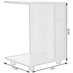 Deals ❤️ Basicwise Modern Sofa Side Table with Shelves and Casters, Brown ✨ 11 Deals ❤️ Basicwise Modern Sofa Side Table with Shelves and Casters, Brown ✨ -End And Side Tables shop unnamed file 7006