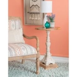 Flash Sale ✨ Sanita Side Table Antiqued White - Powell Company 🧨 -End And Side Tables shop unnamed file 7026