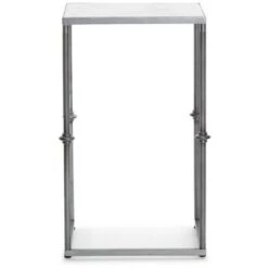 Outlet ⌛ Berlin Solid Marble Side Table White - Finch ✔️ -End And Side Tables shop unnamed file 7036