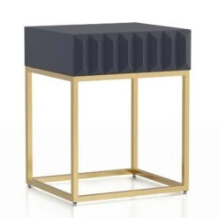 Best deal π Cilker 1 Drawer Side Table - miBasics Antique Blue/gold β€οΈ