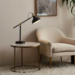 Flash Sale 😉 Marmo Round Side Table with Faux Marble Top Brass - Teamson Home 🤩 -End And Side Tables shop unnamed file 7066