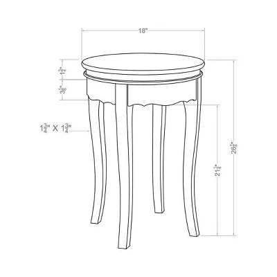 Best deal π€© Fuchs Vintage Style Side Table White - HOMES: Inside + Out π― 5 Best deal π€© Fuchs Vintage Style Side Table White - HOMES: Inside + Out π― - Image 3