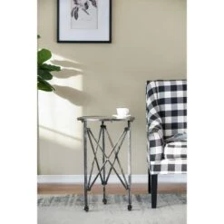 Coupon 😀 A&B Home Gilbert Side Table Antique Silver - A&B Home 🥰 -End And Side Tables shop unnamed file 7087