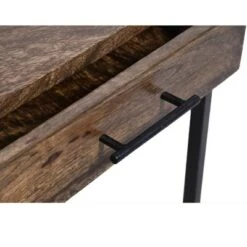 Cheap 👏 Mango Wood Side Table with Drawer and Cantilever Iron Base Brown/Black - The Urban Port ⌛ -End And Side Tables shop unnamed file 7117