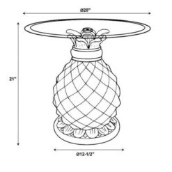 Best Sale 😀 Pamella Pineapple Side Table Gray - Powell Company 🥰 -End And Side Tables shop unnamed file 7133