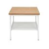 Budget ⌛ Industrial Modern Wood Top/Metal Frame Side Table with Metal Shelf White/Natural - OFM 🎁 -End And Side Tables shop unnamed file 7171