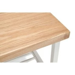 Budget ⌛ Industrial Modern Wood Top/Metal Frame Side Table with Metal Shelf White/Natural - OFM 🎁 -End And Side Tables shop unnamed file 7173