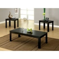 Promo π Bosley Modern Accent Table Set Black - miBasics π