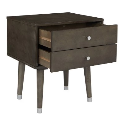 Cheap β 2 Drawer Cupertino Side Table Gray - OSP Home Furnishings π 4 Cheap β 2 Drawer Cupertino Side Table Gray - OSP Home Furnishings π - Image 2