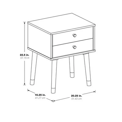 Cheap β 2 Drawer Cupertino Side Table Gray - OSP Home Furnishings π 8 Cheap β 2 Drawer Cupertino Side Table Gray - OSP Home Furnishings π - Image 6