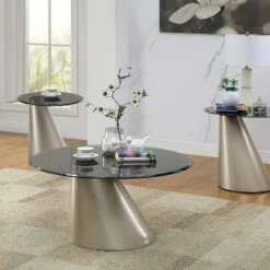Best Pirce β€οΈ 3pc Ripon Coffee and 2 End Table Set Champagne - miBasics π