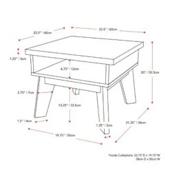 New 🎉 Hollywood Side Table Dark Gray - CorLiving 🌟 -End And Side Tables shop unnamed file 7202