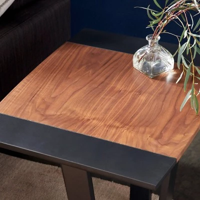 New π Contemporary Walnut Veneer Side Table Walnut Brown - Venus Williams Collection π€© 4 New π Contemporary Walnut Veneer Side Table Walnut Brown - Venus Williams Collection π€© - Image 2