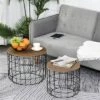 Wholesale ⌛ HomCom 2pc Retro Industrial Style Side End Table Set 😀 -End And Side Tables shop unnamed file 723