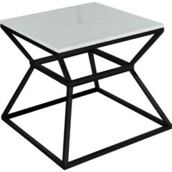 Coupon ⌛ 17" Audrey Marble Side Table High Black - Adore Decor 👏