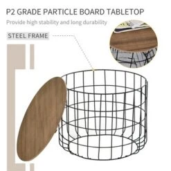 Wholesale ⌛ HomCom 2pc Retro Industrial Style Side End Table Set 😀 -End And Side Tables shop unnamed file 725