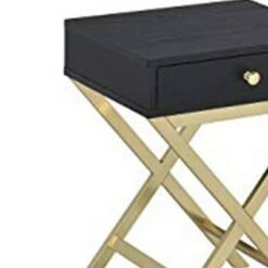Discount 💯 Side Table Black/Gold - Benzara 🤩