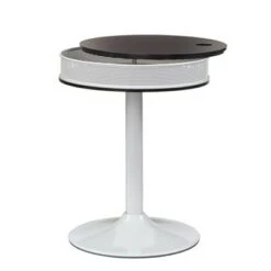 Best Sale 😍 Sloane Retro Round Storage Top Side Table Black/White - Buylateral 🛒 -End And Side Tables shop unnamed file 7255