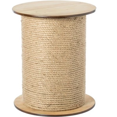 Cheapest π Vintiquewise Decorative Round Spool Shaped Wooden Accent Side Table with Rope π 4 Cheapest π Vintiquewise Decorative Round Spool Shaped Wooden Accent Side Table with Rope π - Image 2